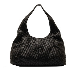 Bottega Veneta Intrecciato Handbag Bag Black Leather Women's BOTTEGAVENETA