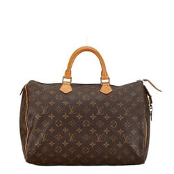 Louis Vuitton Monogram Speedy 35 Handbag M41524 Brown PVC Leather Women's LOUIS VUITTON