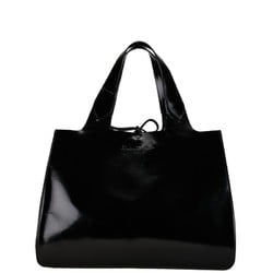 Salvatore Ferragamo handbag tote bag black enamel women's