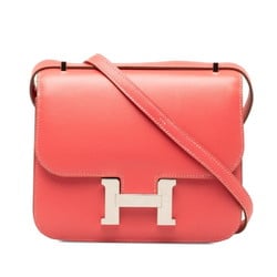 Hermes Constance 3 Shoulder Bag Rose Lipstick Pink Vauterdelact Women's HERMES
