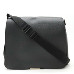 LOUIS VUITTON Louis Vuitton Taiga Victor Shoulder Bag Leather Canvas Ardoise Black M30142