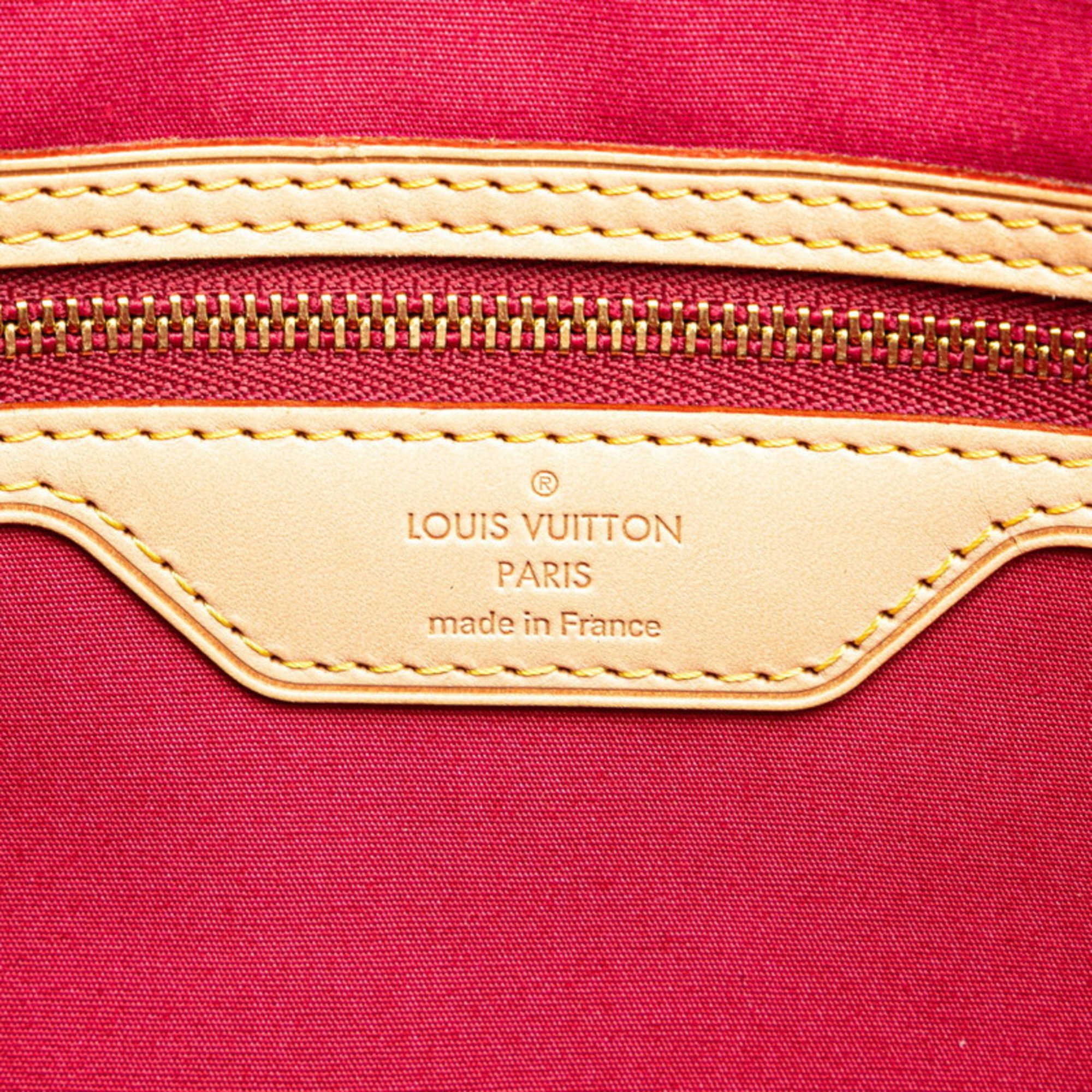 Louis Vuitton Monogram Vernis MM Handbag Shoulder Bag M91798 Rose Andian Pink Patent Leather Women's LOUIS VUITTON