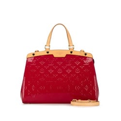 Louis Vuitton Monogram Vernis MM Handbag Shoulder Bag M91798 Rose Andian Pink Patent Leather Women's LOUIS VUITTON