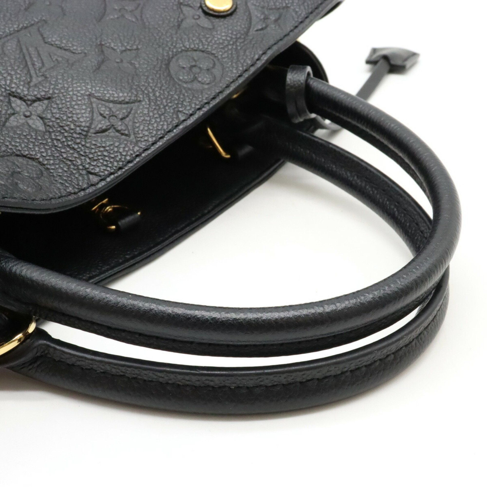 LOUIS VUITTON Louis Vuitton Monogram Empreinte Montaigne MM Handbag Shoulder Bag Noir Black M41048