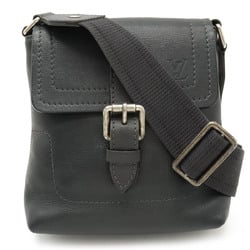 LOUIS VUITTON Louis Vuitton Utah Line Yuma Shoulder Bag Pochette Leather Basalt Dark Gray M97024