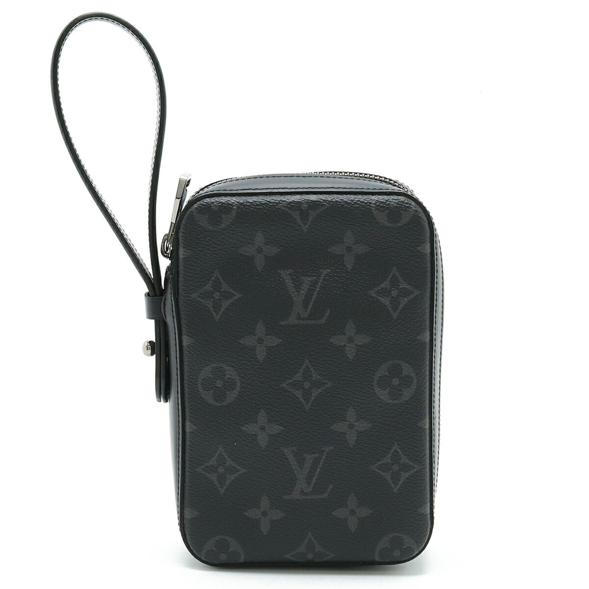 LOUIS VUITTON Louis Vuitton Monogram Eclipse Box Clutch Handbag Second Bag Pouch M61872