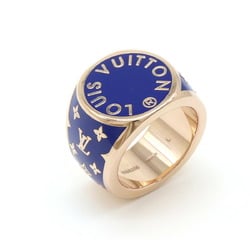 LOUIS VUITTON Louis Vuitton Burg Signet LV Colors Ring GP Blue Gold Color #L Japanese Size Approx. 21 M68266