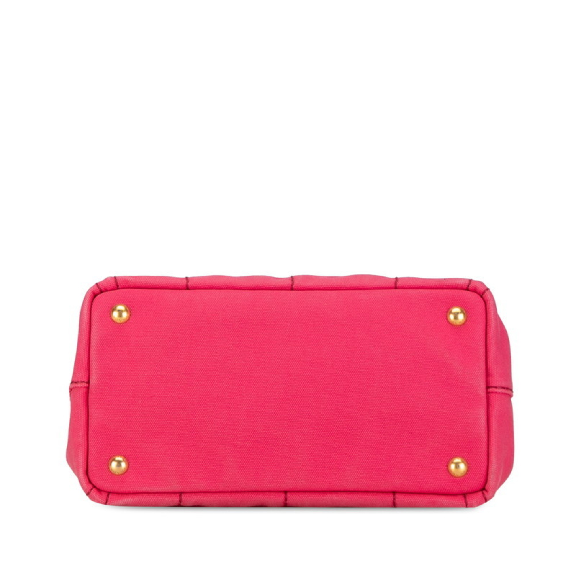 Prada Canapa XS Handbag Shoulder Bag B2439G Pink Canvas Women's PRADA