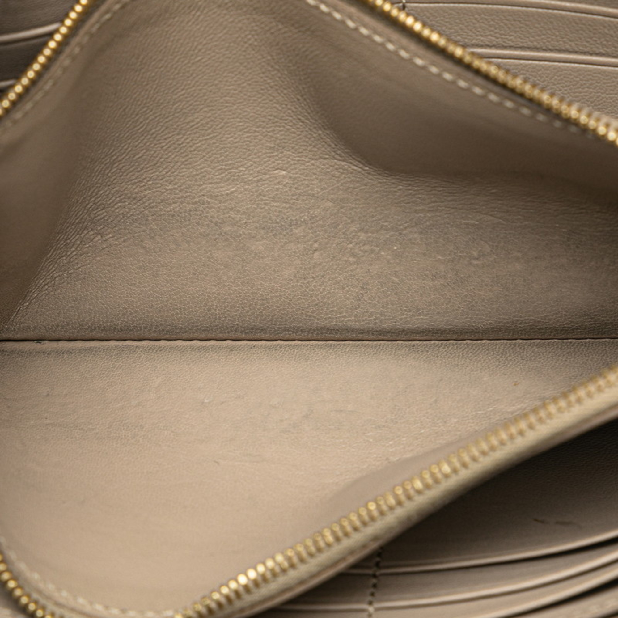 CELINE Large Flap Multi-Function Long Wallet Blue Leather Women's