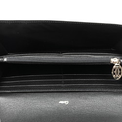 Cartier Happy Birthday Long Wallet Black Patent Leather Women's CARTIER