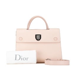 Christian Dior Dior Ever Handbag Shoulder Bag M7001PTLW Pink Beige Leather Women's