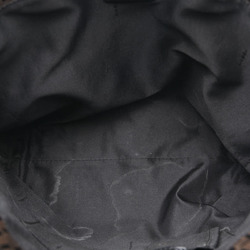 FENDI Zucchino Tote Bag Shoulder Brown Black Canvas Leather Women's
