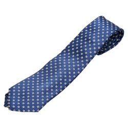 Gucci GG Tiger Emblem Embroidered Tie Blue Multicolor Silk Men's GUCCI