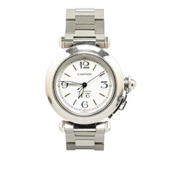 Cartier Pasha C Big Date Watch W31044M7 Automatic White Dial Stainless Steel Women's CARTIER
