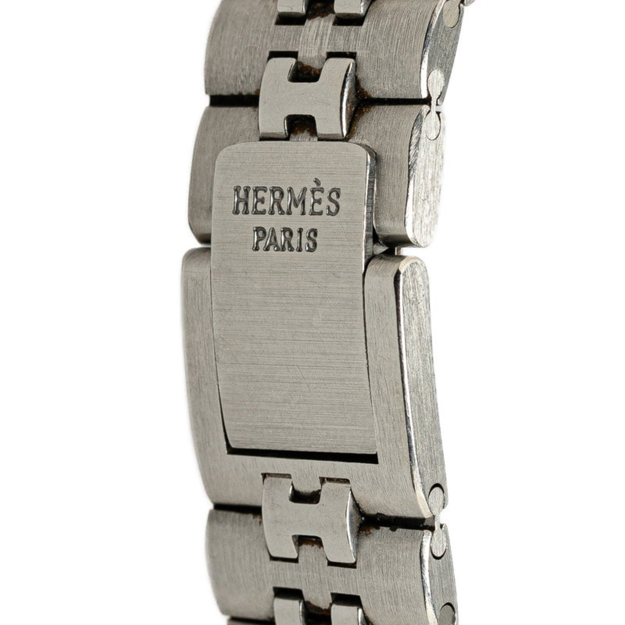 Hermes Captain Nemo Watch Quartz White Dial Stainless Steel Plated Men's HERMES