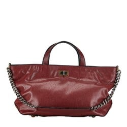 Chanel Chain Shoulder Bag Handbag Red Caviar Skin Women's CHANEL