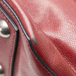 Chanel Chain Shoulder Bag Handbag Red Caviar Skin Women's CHANEL