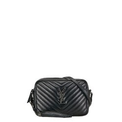 Saint Laurent YSL V-stitched Lou shoulder bag 520534 black leather women's SAINT LAURENT