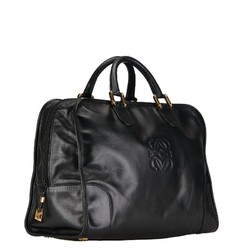 LOEWE Amazona Boston Bag Handbag Black Leather Women's