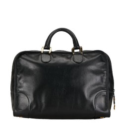 LOEWE Amazona Boston Bag Handbag Black Leather Women's