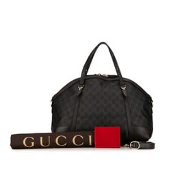 Gucci GG Supreme Handbag Shoulder Bag 309614 Brown PVC Leather Women's GUCCI