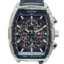 Sonne Watch HO18 Automatic Navy Dial Stainless Steel Leather Men's