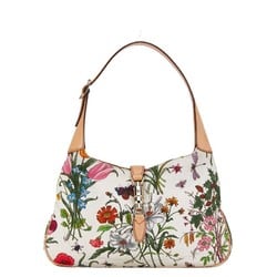Gucci New Jackie Flora Bag Handbag 137335 Ivory White Multicolor Canvas Leather Women's GUCCI