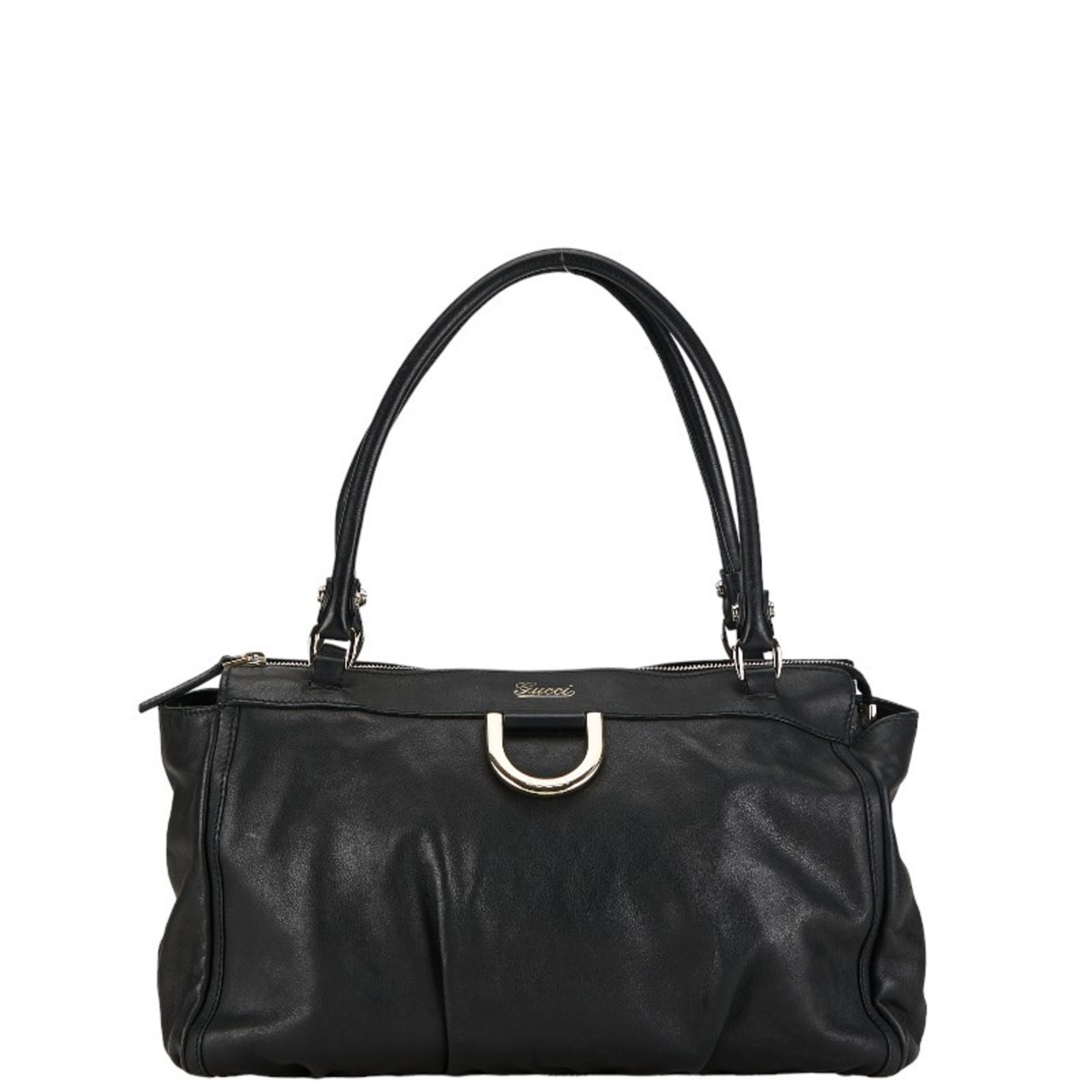Gucci Handbag Tote Bag 189831 Black Silver Leather Women's GUCCI