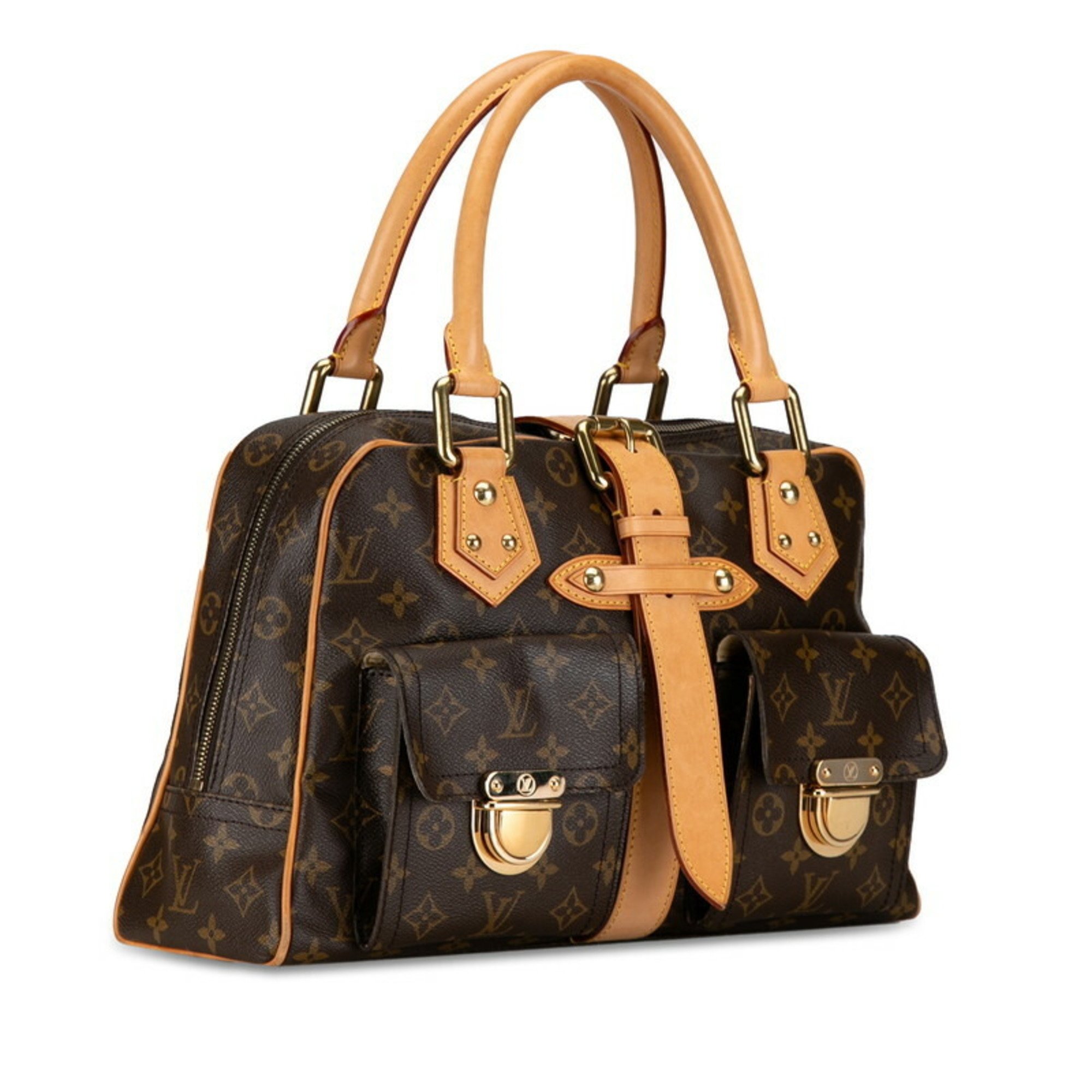 Louis Vuitton Monogram Manhattan GM Handbag M40025 Brown PVC Leather Women's LOUIS VUITTON