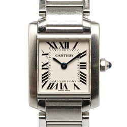 Cartier Tank Francaise SM Watch W51008Q3 Quartz White Dial Stainless Steel Ladies CARTIER
