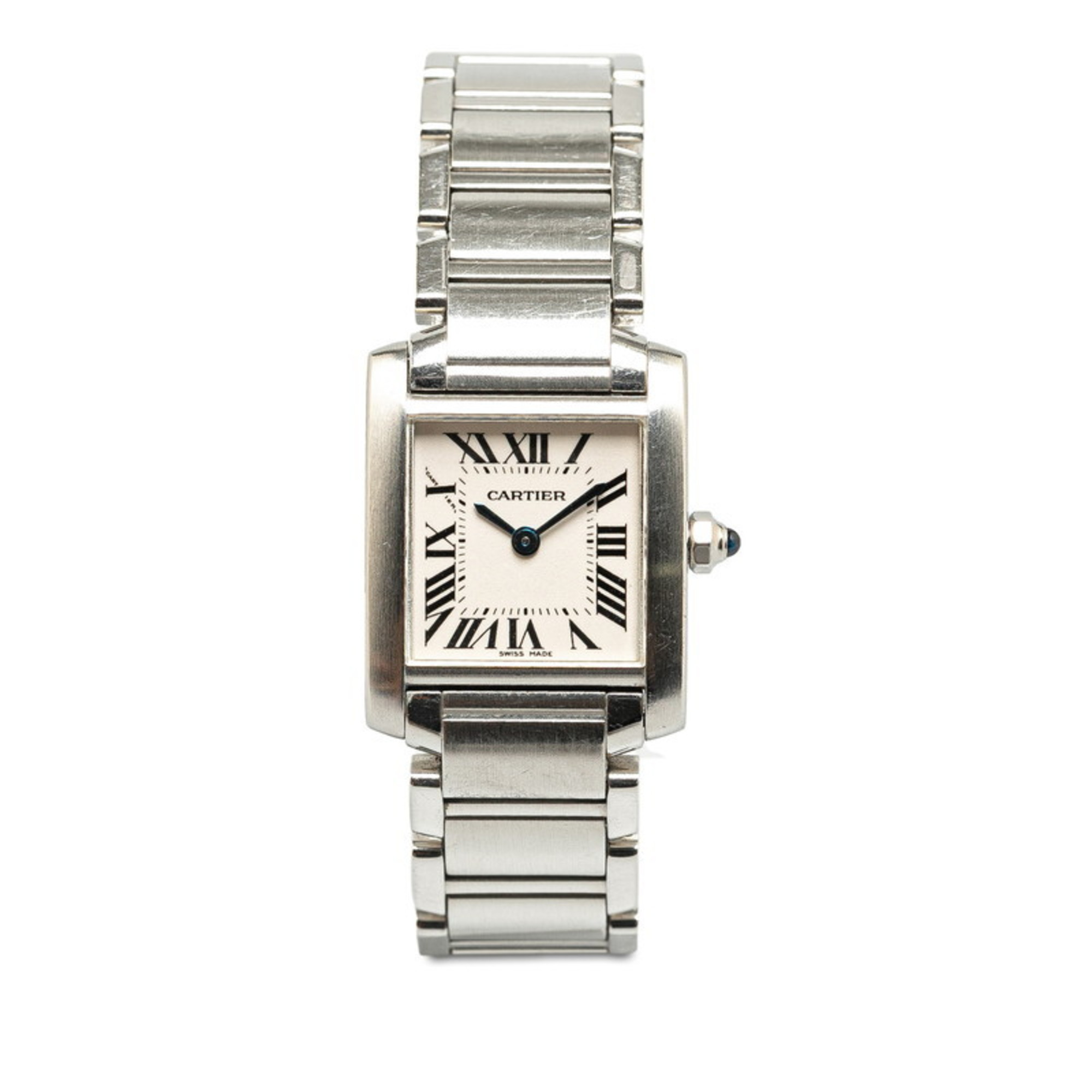 Cartier Tank Francaise SM Watch W51008Q3 Quartz White Dial Stainless Steel Ladies CARTIER
