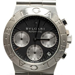 BVLGARI Diagono Sports Watch CH35S Automatic Black Dial Stainless Steel Men's