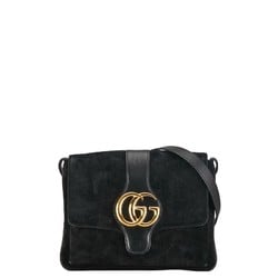 Gucci GG Marmont Ally Shoulder Bag 550126 Black Suede Leather Women's GUCCI