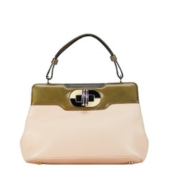 BVLGARI Isabella Rossellini Handbag Shoulder Bag Light Pink Multicolor Leather Enamel Women's