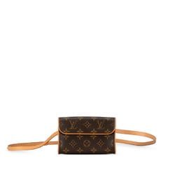 Louis Vuitton Monogram Pochette Florentine L Body Bag Waist M51855 Brown PVC Leather Women's LOUIS VUITTON