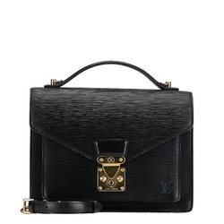 Louis Vuitton Epi Monceau Second Bag Handbag Shoulder M52122 Noir Black Leather Women's LOUIS VUITTON