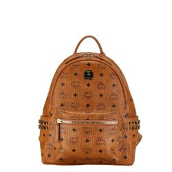 MCM Visetos Glam Backpack Brown PVC Leather Women's