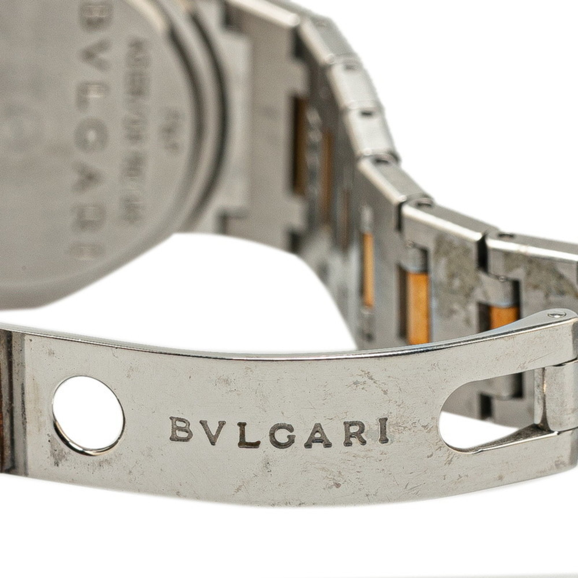 BVLGARI Watch BB26SGD Quartz Black Dial Stainless Steel K18YG Yellow Gold Women's