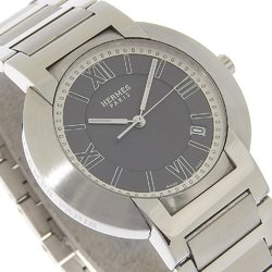 Hermes Nomad Watch No1.810 Stainless Steel Auto Quartz Analog Display Grey Dial Men's
