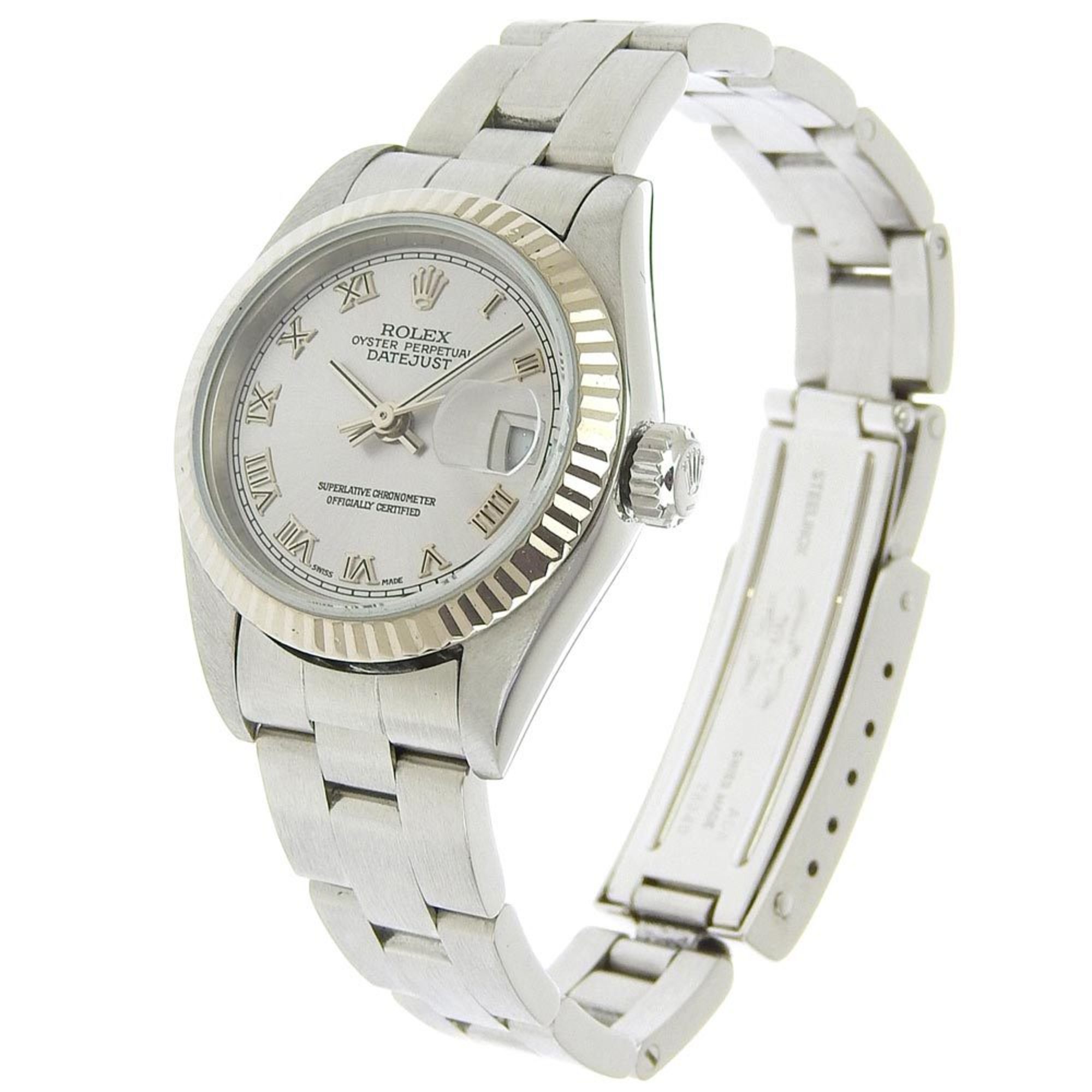 Rolex ROLEX Datejust Watch cal.2235 79174 Stainless Steel x WG Automatic Grey Dial Ladies