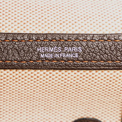Hermes Garden PM Tote Bag Natural Brown Toile H Women's HERMES