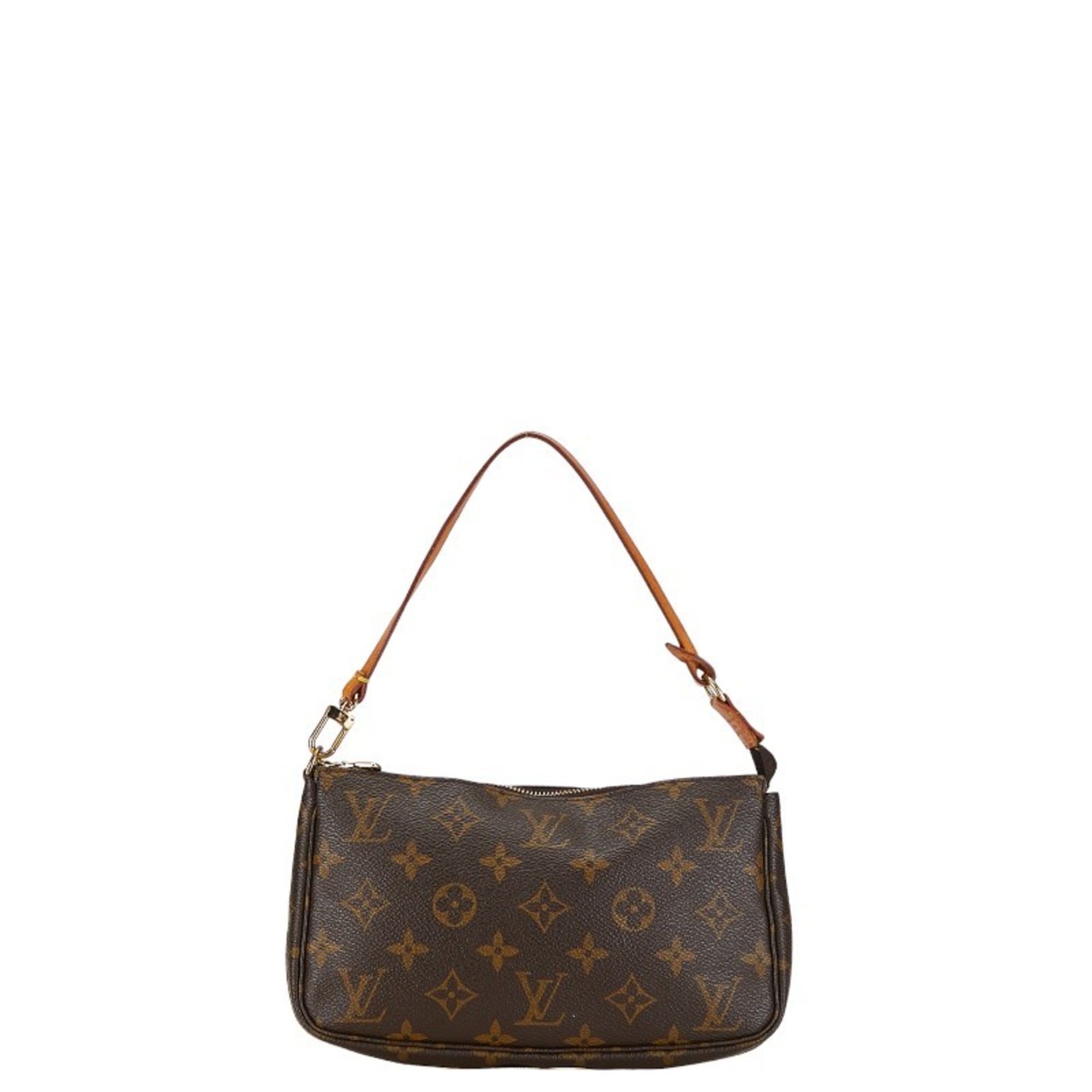 Louis Vuitton Monogram Pochette Accessoires Shoulder Bag M51980 Brown PVC Leather Women's LOUIS VUITTON