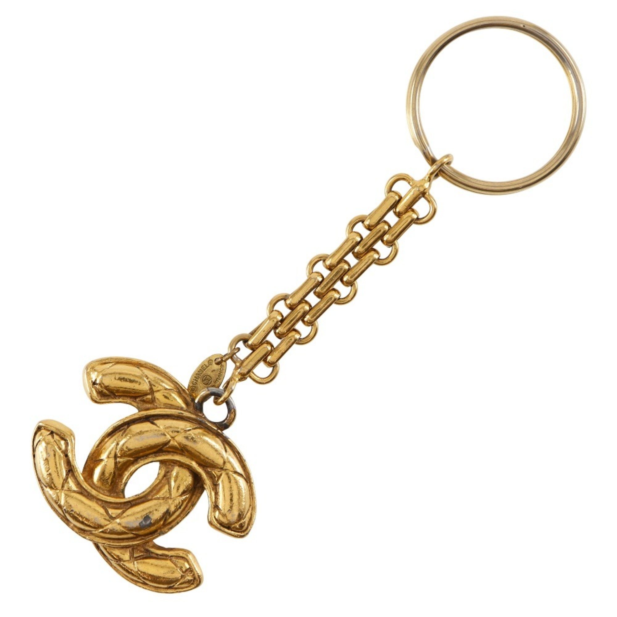 Chanel CHANEL Keychain Charm Gold Plated Ladies