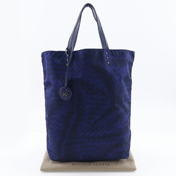 Bottega Veneta Intrecciato Illusion Tote Bag, Navy Blue, Nylon, Intrusion, Unisex