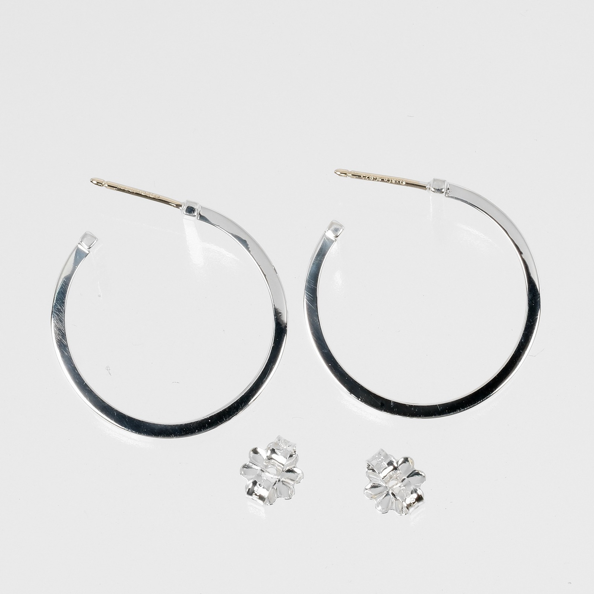 Tiffany & Co. T hoop medium earrings, 925 silver, approx. 3.59g