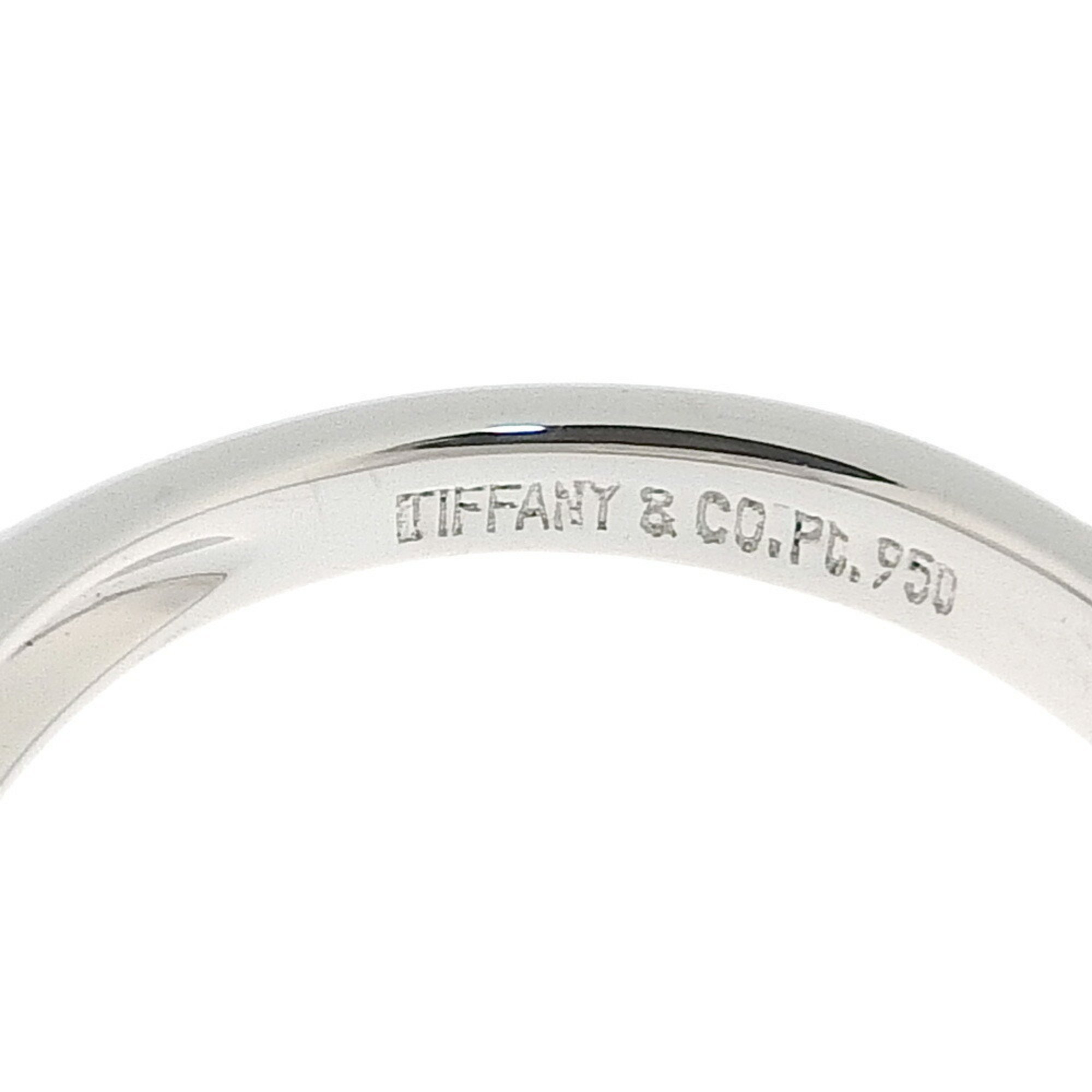 Tiffany & Co. Double Teardrop, size 10, ring, Pt950 platinum x diamond, approx. 5.0g, women's S