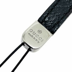 Gucci Strap Interlocking G Mobile Phone Leather Black 115279 GUCCI GG Loop Charm Key Holder Hook 11998