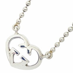 Gucci Necklace Love Brit Interlocking G Heart Pendant AG925 SV Silver 246486 GUCCI GG Ball Chain 7764