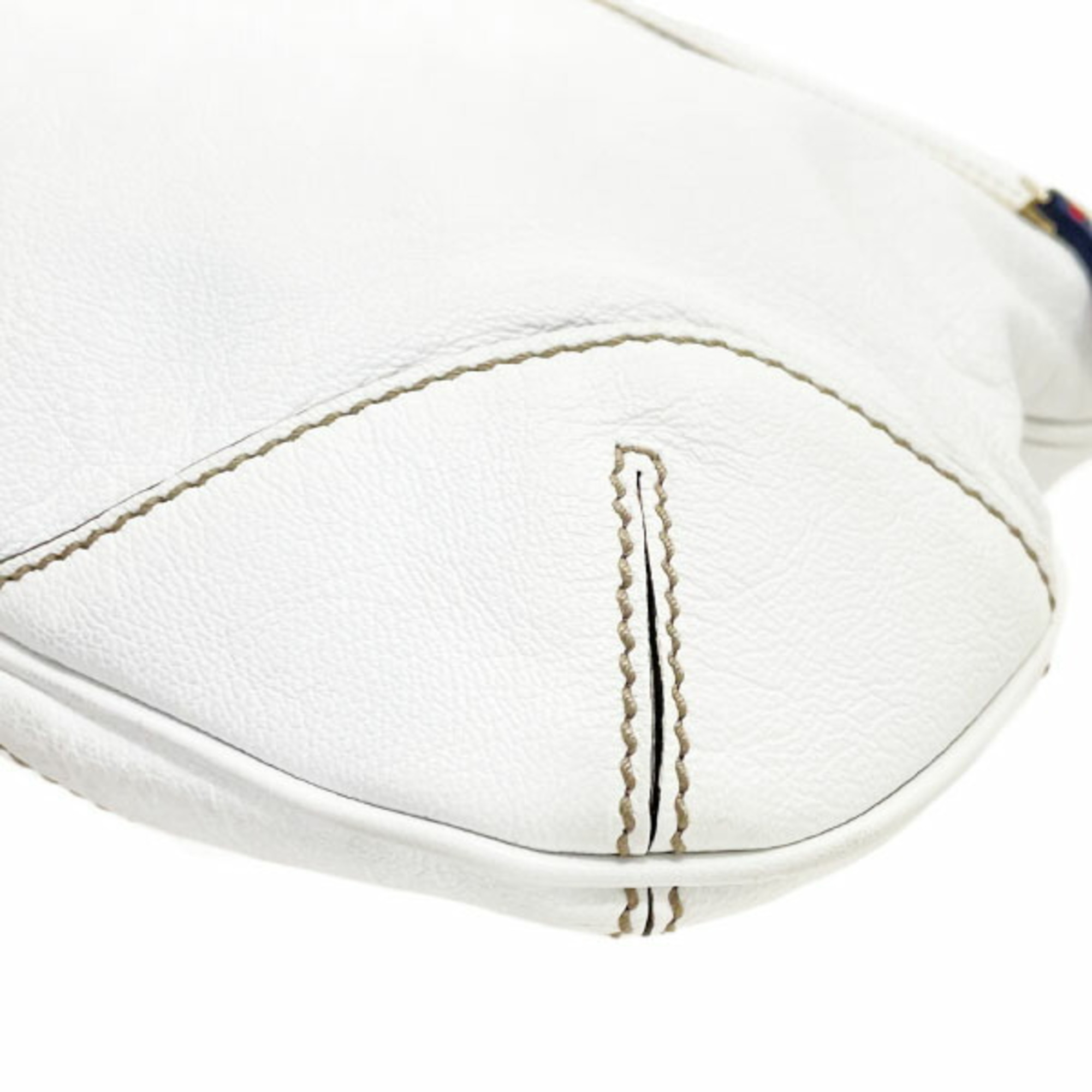 Gucci Handbag Shelly Chain Shoulder Bag Leather White 154392 GUCCI