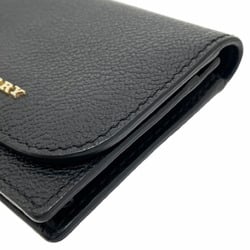 Burberry Card Case Business Holder Leather Black BURBERRY IC Pass 10305